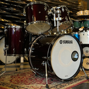 VINTAGE 1980's Yamaha Pre-Recording Custom 9000 Series Refinished in Deep Burgundy Sparkle Gloss by Handshake Drums - 16x22, 10x12, 11x13, 16x16