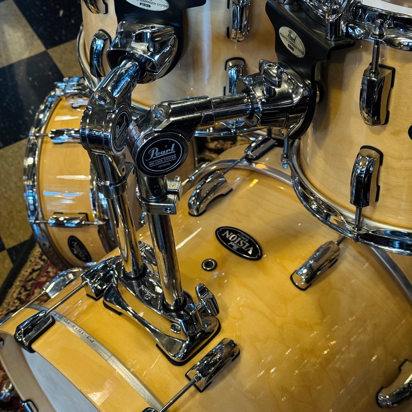 USED Pearl Vision Birch Bop Outfit in Natural Lacquer - 14x18, 8x10, 8x12, 14x14, 5.5x14