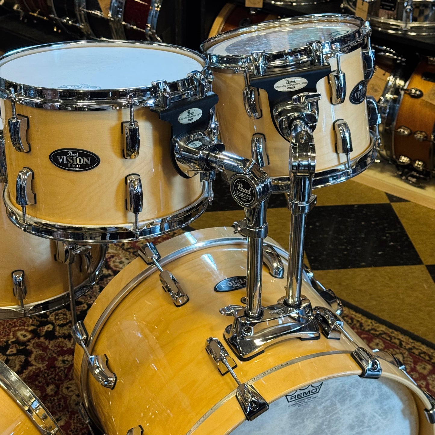 USED Pearl Vision Birch Bop Outfit in Natural Lacquer - 14x18, 8x10, 8x12, 14x14, 5.5x14