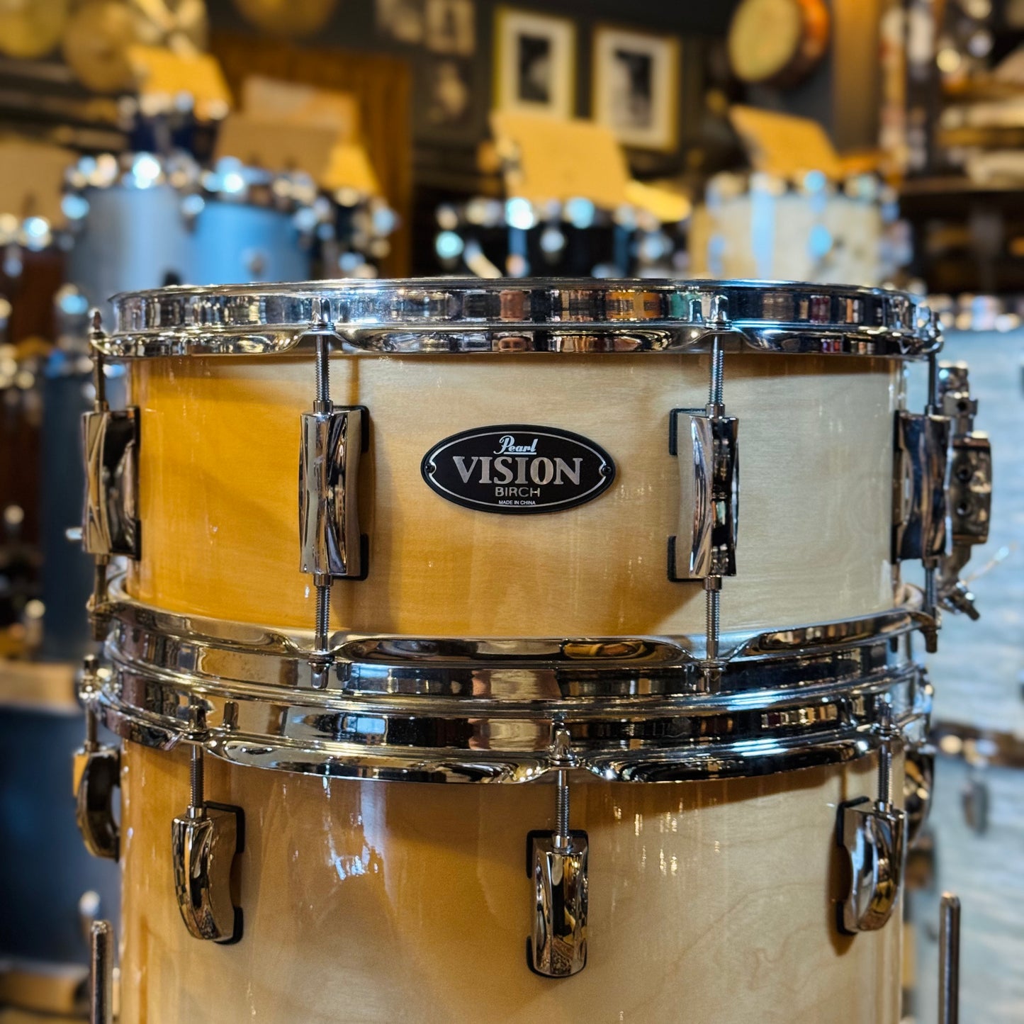 USED Pearl Vision Birch Bop Outfit in Natural Lacquer - 14x18, 8x10, 8x12, 14x14, 5.5x14