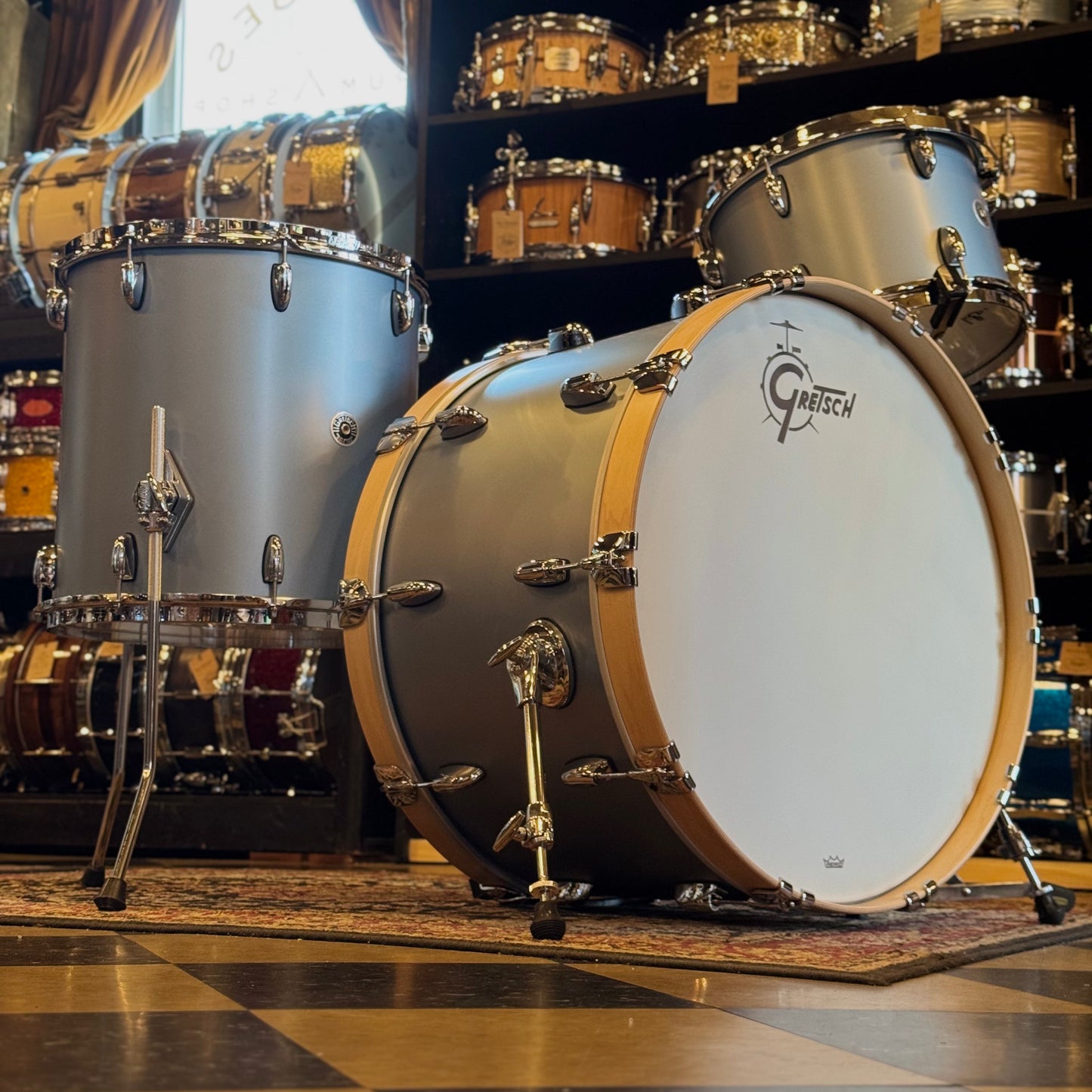 NEW Gretsch Brooklyn in Satin Ice Blue Metallic - 14x24, 9x13, 16x16