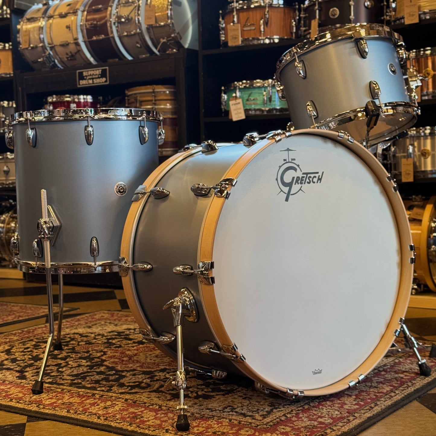 NEW Gretsch Brooklyn in Satin Ice Blue Metallic - 14x24, 9x13, 16x16