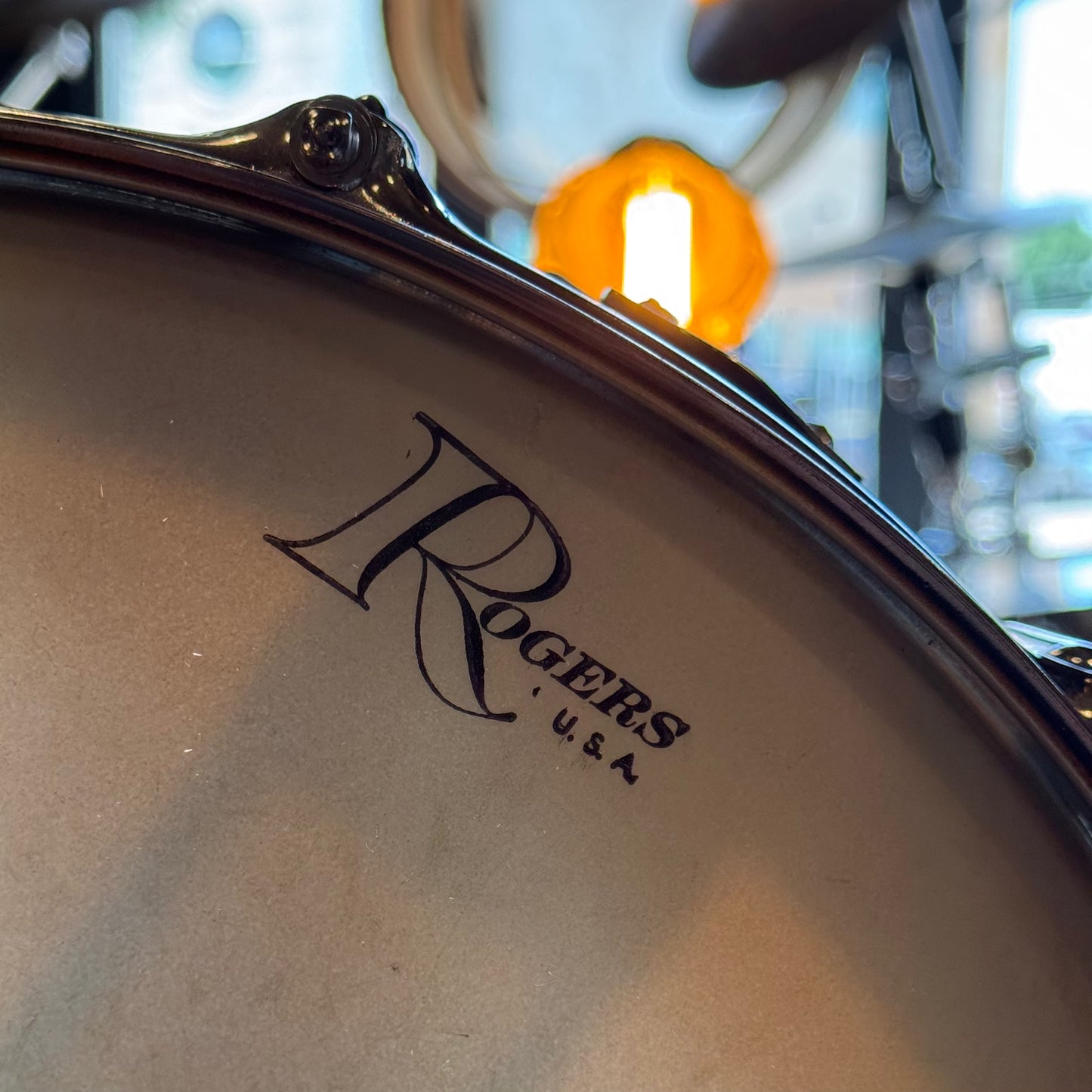 VINTAGE 1960's Rogers 5x14 Chrome over Brass Dynasonic
