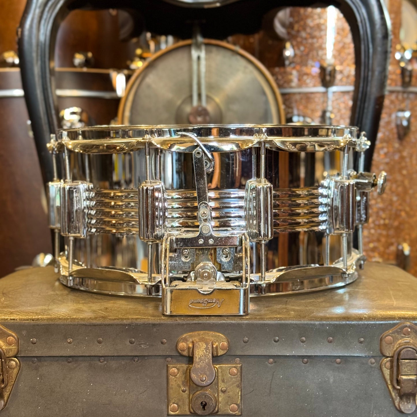 VINTAGE 1980's Gretsch 6.5x14 Blackhawk Steel Snare Drum