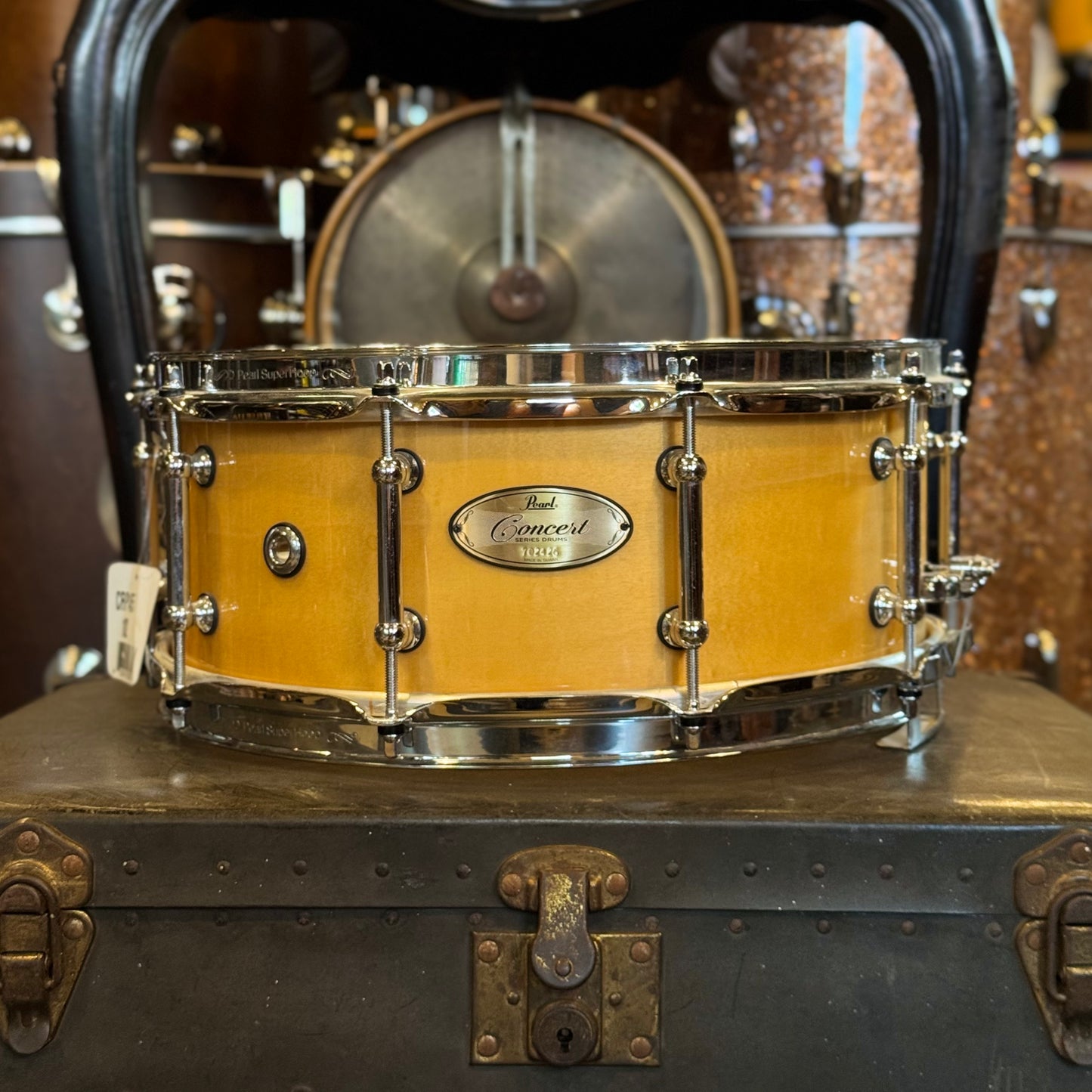 USED 5.5x14 Pearl Concert Series Snare Drum in Natural Gloss