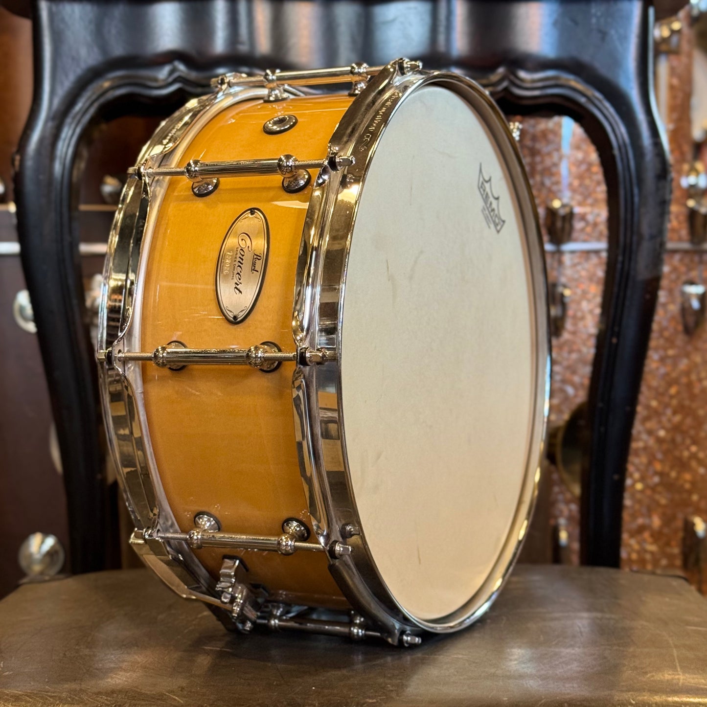 USED 5.5x14 Pearl Concert Series Snare Drum in Natural Gloss