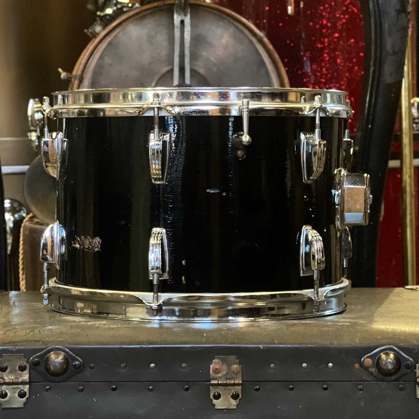 VINTAGE 1960's Ludwig 8x12 Tom in Black Duco