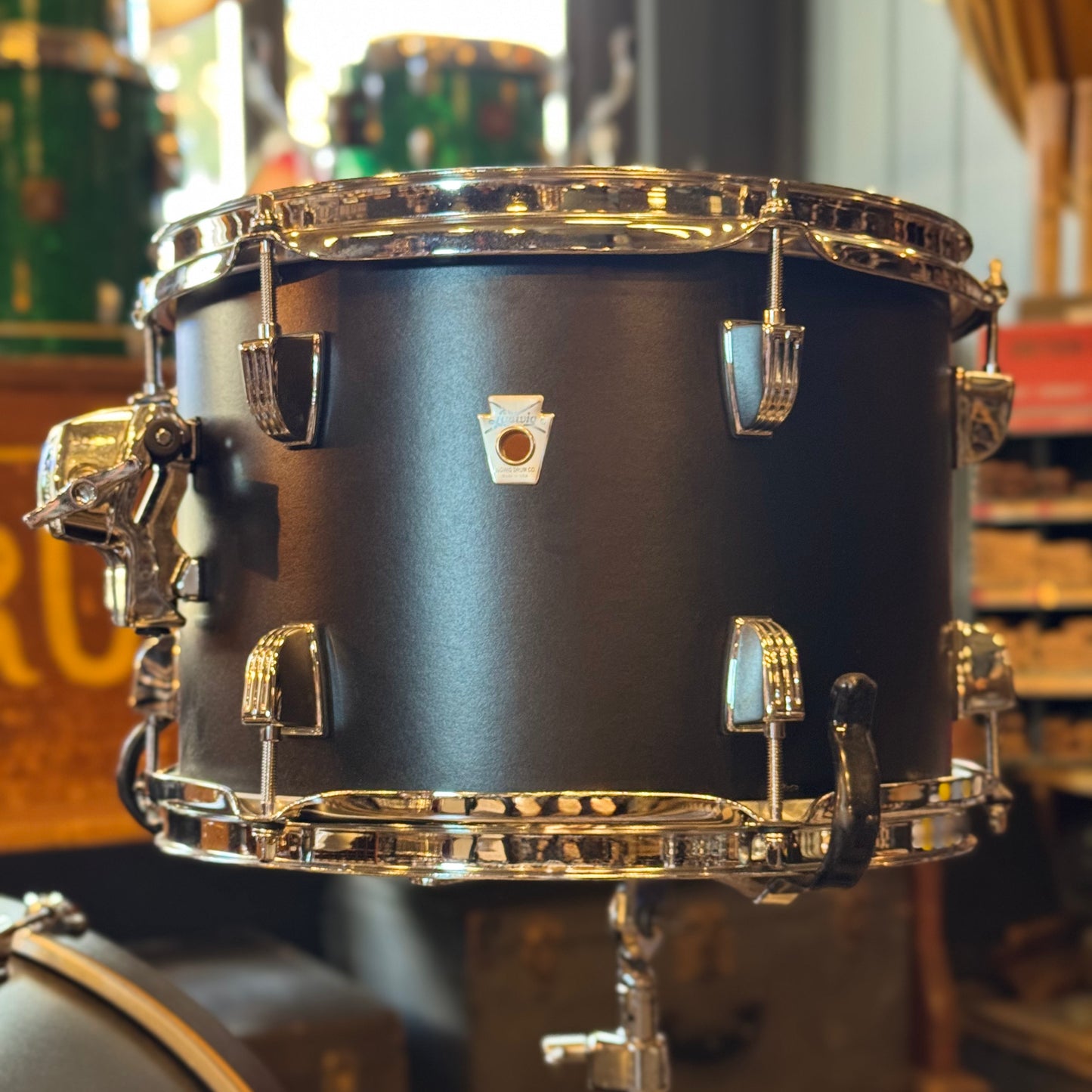 USED Ludwig Neusonic "Downbeat" Outfit in Black Velvet - 14x20, 8x12, 14x14