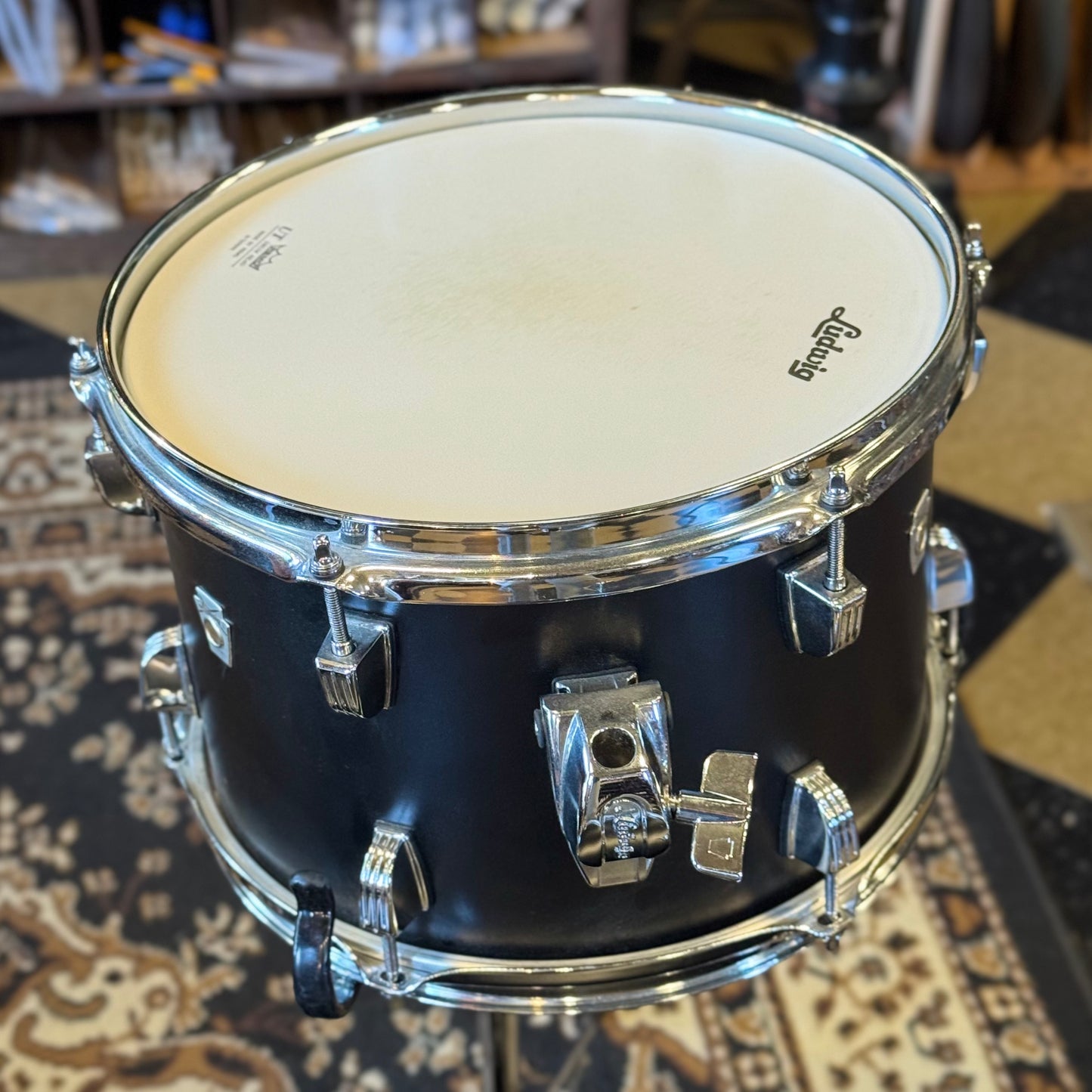 USED Ludwig Neusonic "Downbeat" Outfit in Black Velvet - 14x20, 8x12, 14x14