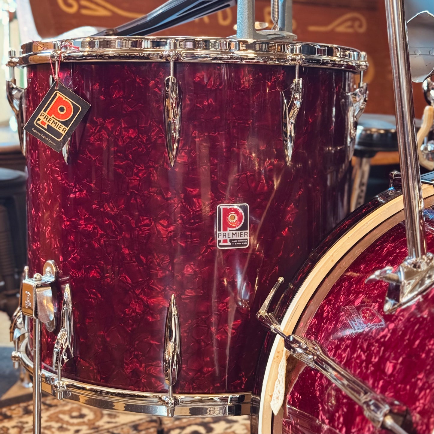 VINTAGE 1960's Premier in Ruby Pearl - 14x20, 8x12, 16x16, 5.5x14
