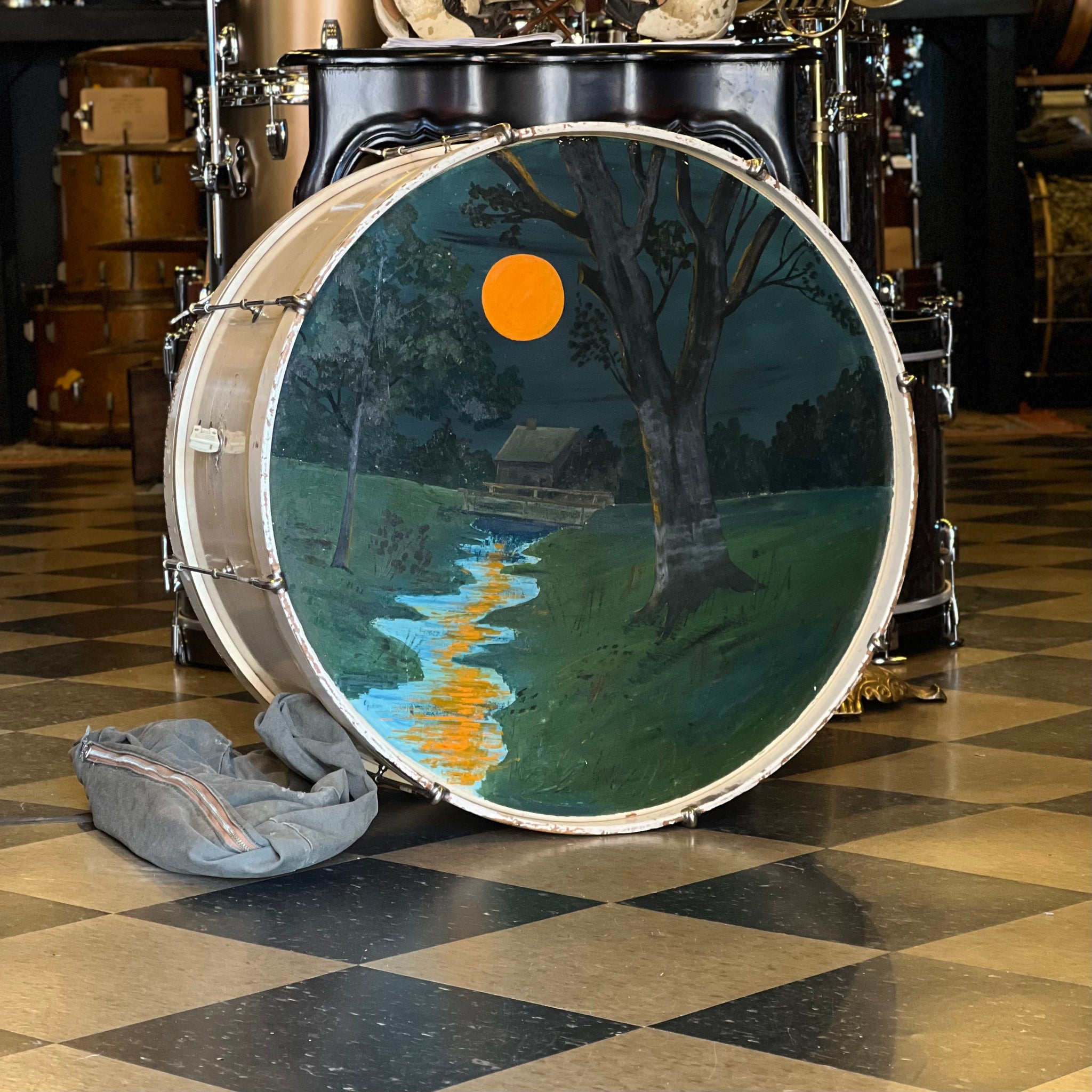 Painted bass deals drum heads