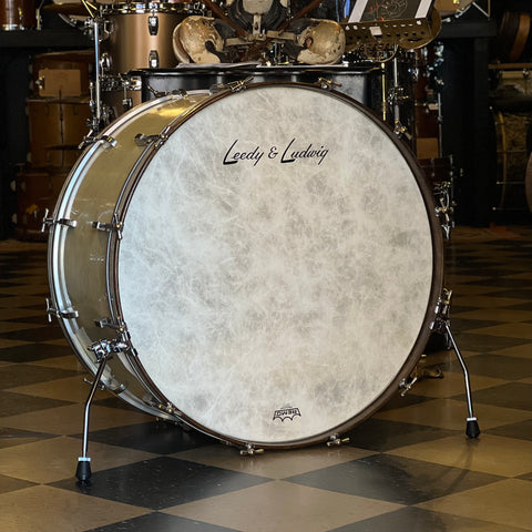 VINTAGE 1950's Leedy & Ludwig 14x28 Bass Drum in White Marine Pearl