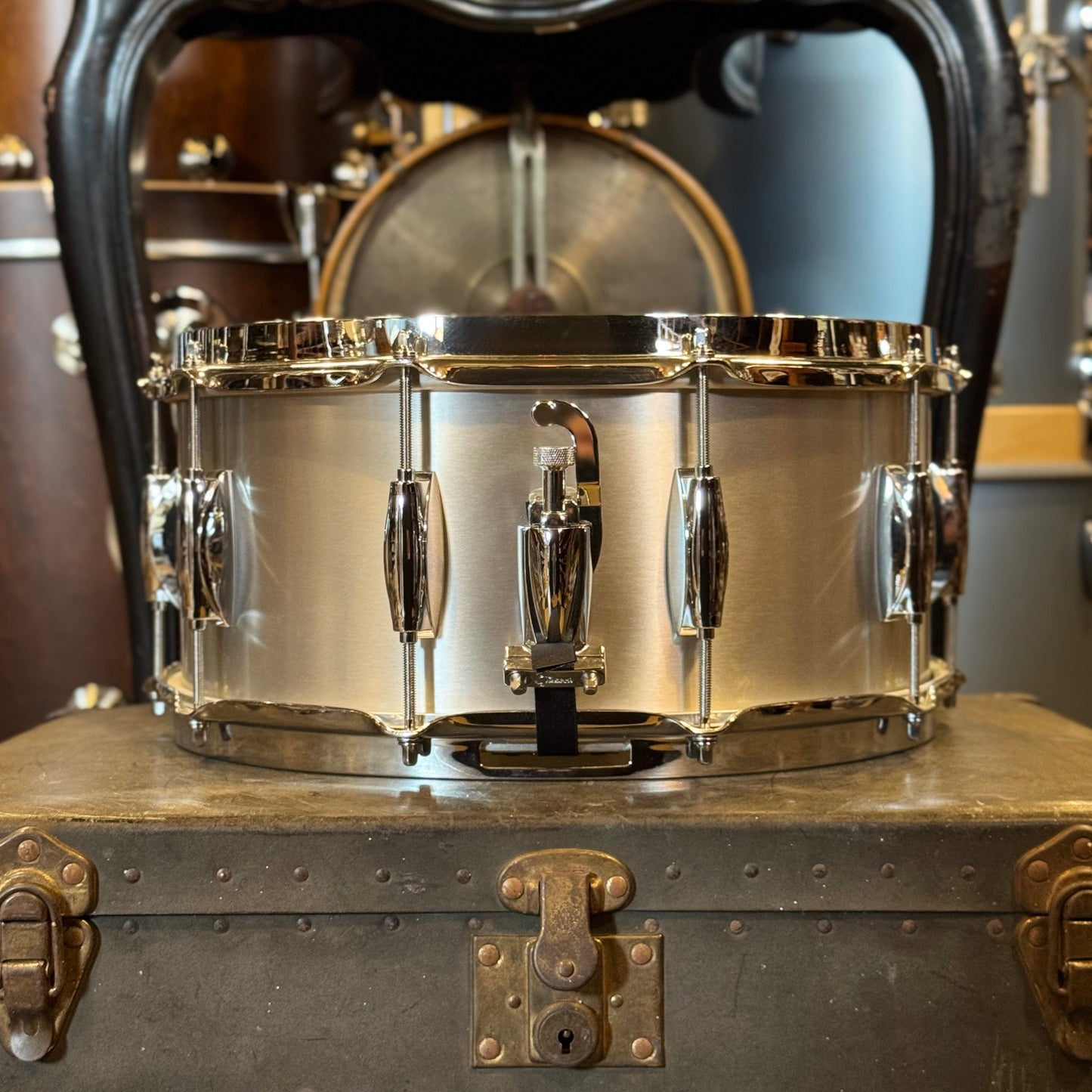 USED Gretsch 6.5x14 Full Range "Grand Prix" Aluminum Snare Drum