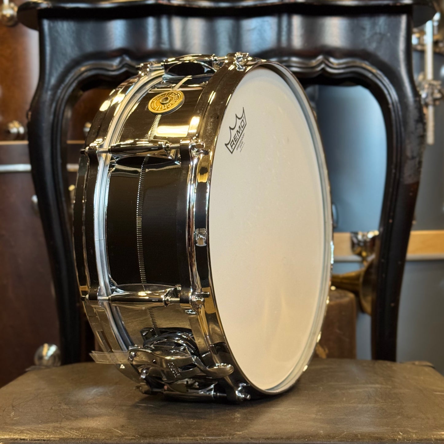 USED Gretsch 5x14 USA Custom Chrome over Brass Snare Drum