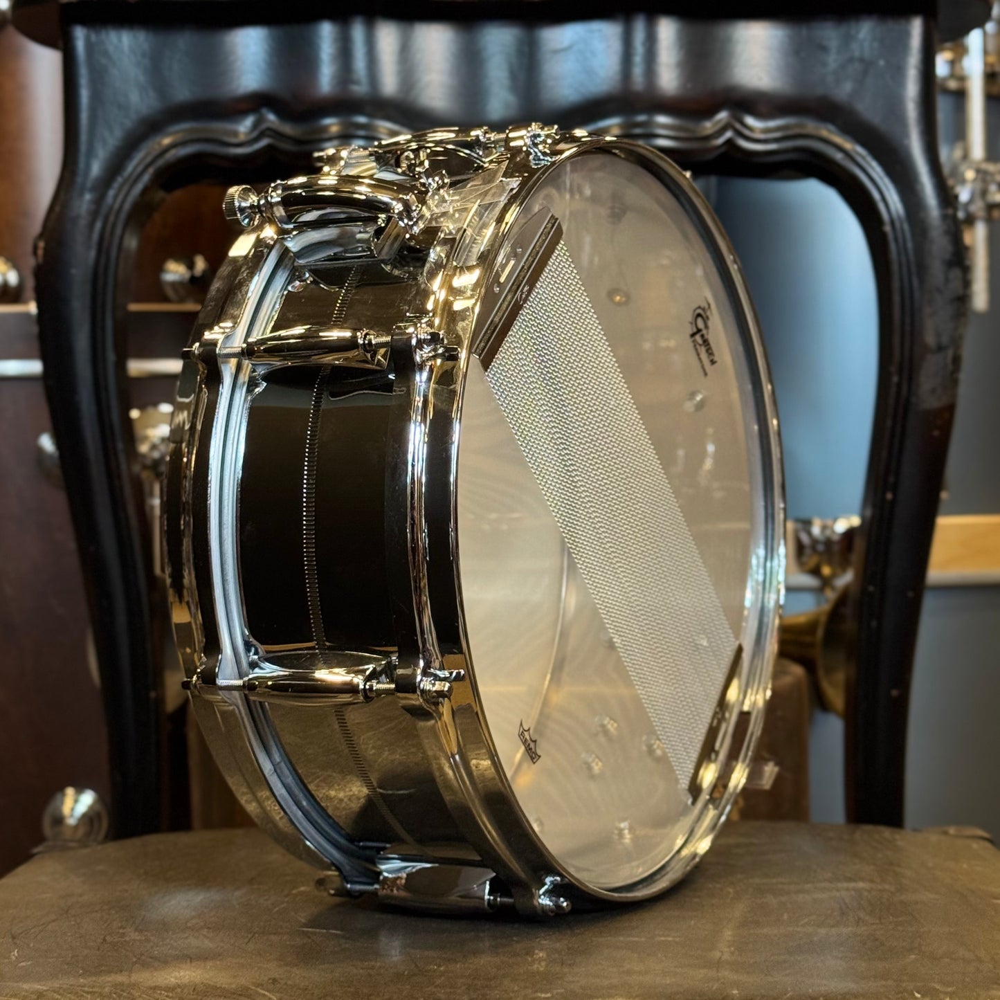USED Gretsch 5x14 USA Custom Chrome over Brass Snare Drum