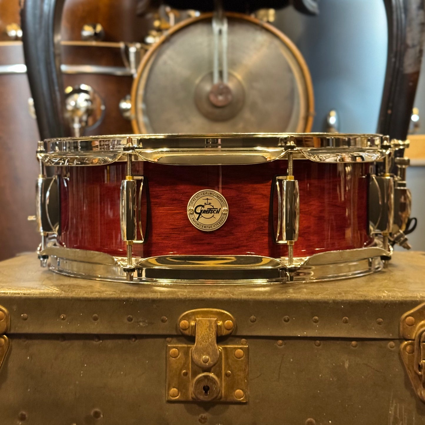NEW Gretsch 5x14 Full Range Mahogany/Maple Snare Drum in Gloss Mahogany