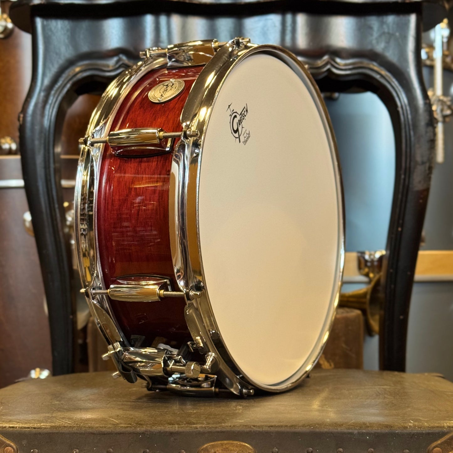 NEW Gretsch 5x14 Full Range Mahogany/Maple Snare Drum in Gloss Mahogany