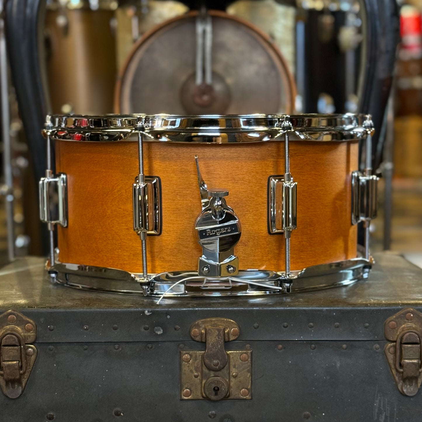 NEW Rogers 6.5x14 Powertone Snare Drum in Satin Fruit Wood Stain