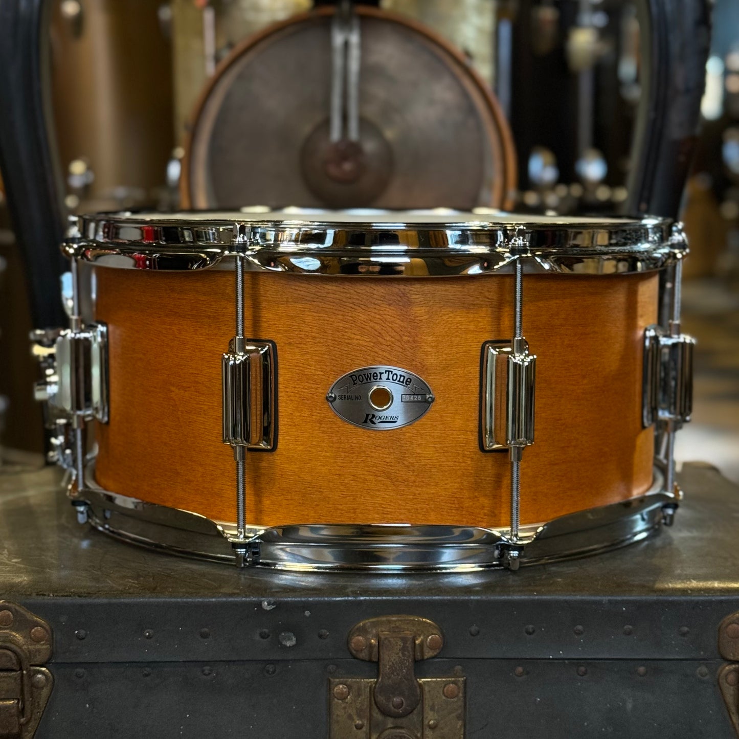 NEW Rogers 6.5x14 Powertone Snare Drum in Satin Fruit Wood Stain