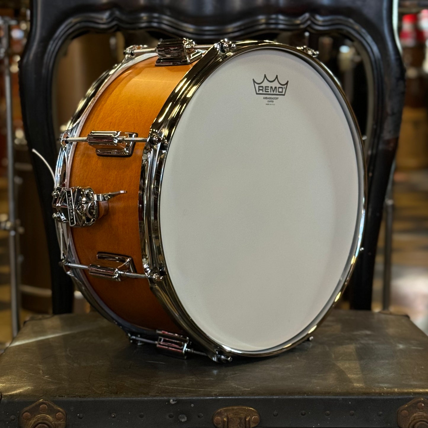 NEW Rogers 6.5x14 Powertone Snare Drum in Satin Fruit Wood Stain