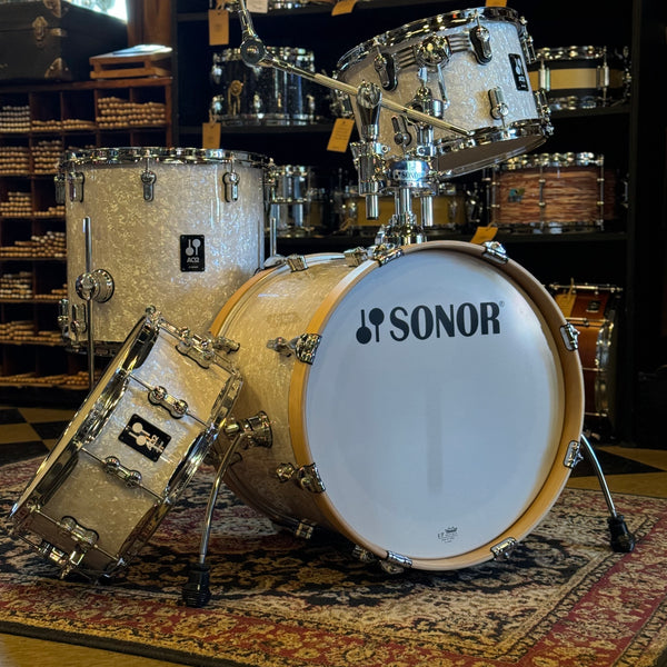 NEW Sonor AQ2 Bop in White Marine Pearl - 14x18, 8x12, 13x14 & 6x14