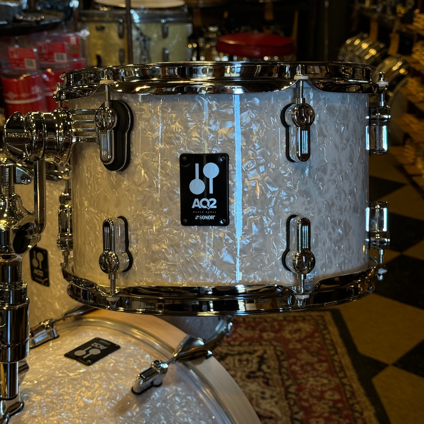 NEW Sonor AQ2 Bop in White Marine Pearl - 14x18, 8x12, 13x14 & 6x14