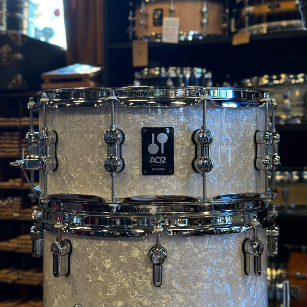 NEW Sonor AQ2 Bop in White Marine Pearl - 14x18, 8x12, 13x14 & 6x14