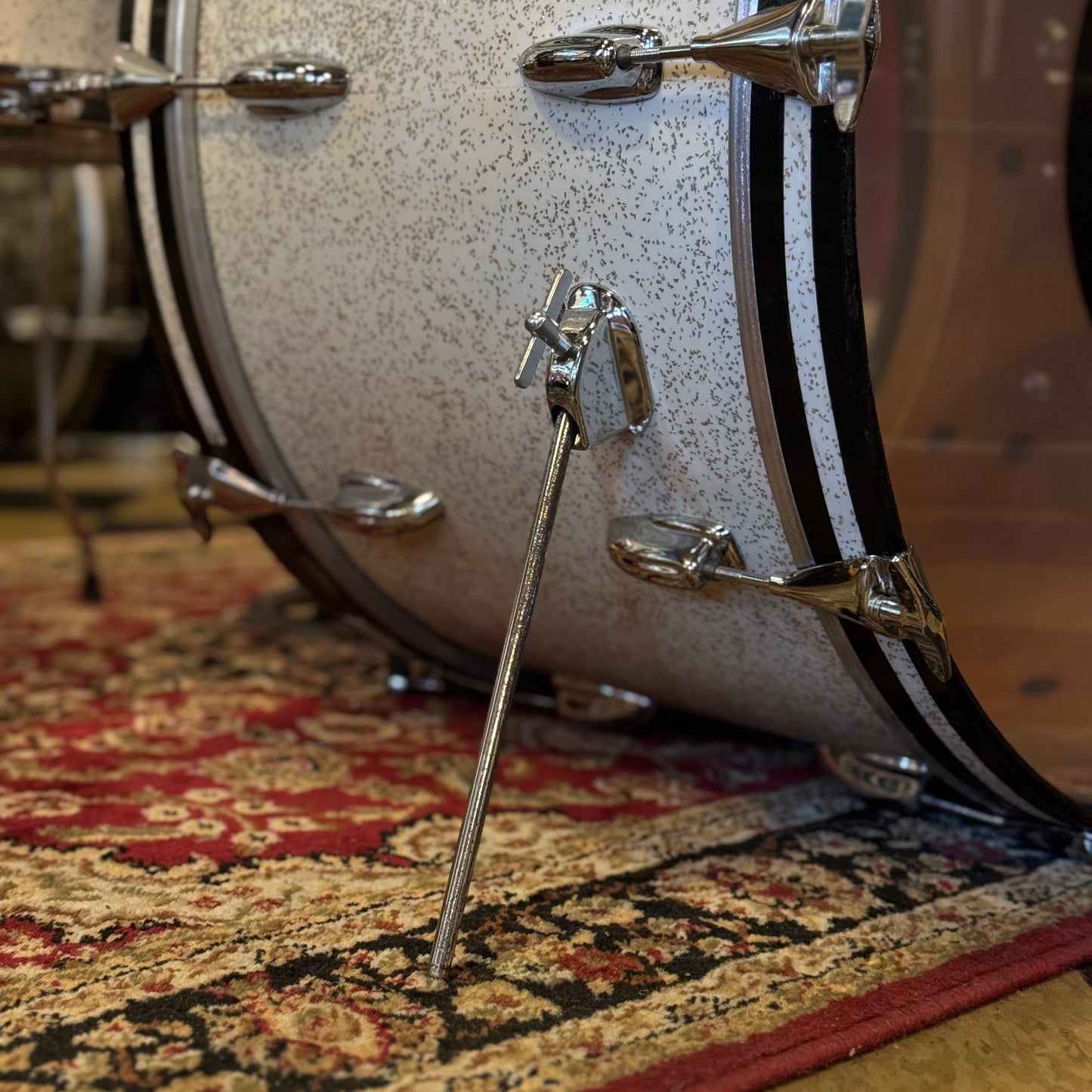 VINTAGE 1970's Slingerland Rock Outfit in Sparkling White Pearl - 14x24, 9x13, 10x14, 16x16