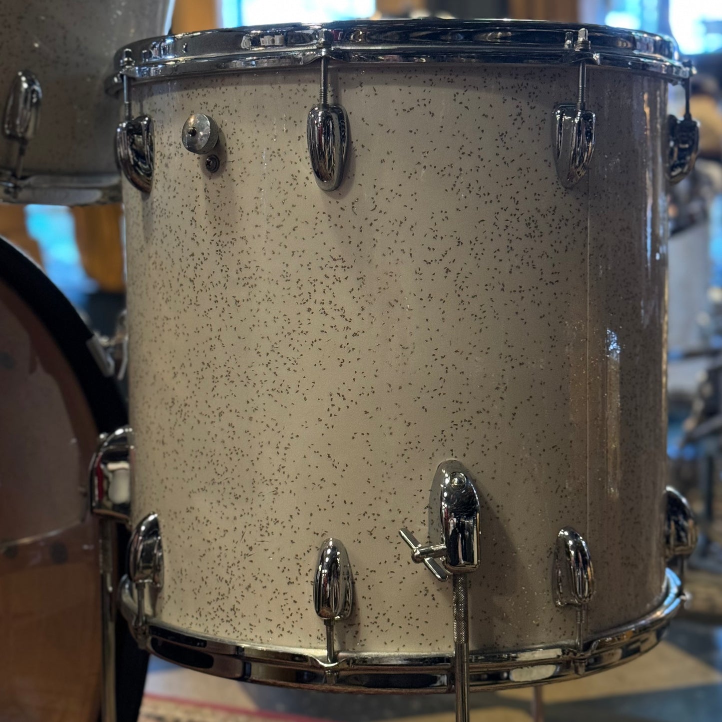 VINTAGE 1970's Slingerland Rock Outfit in Sparkling White Pearl - 14x24, 9x13, 10x14, 16x16