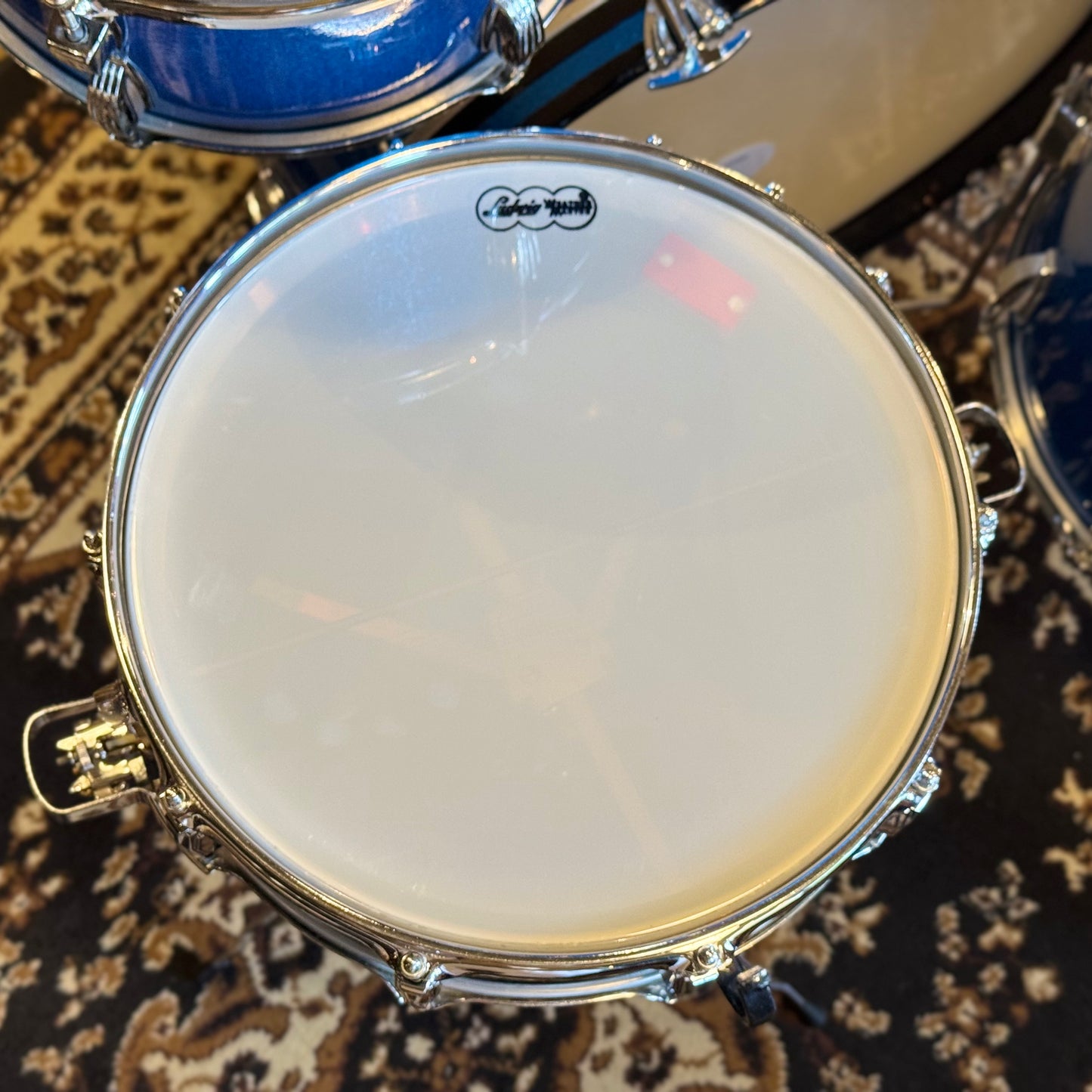 VINTAGE 1964 Ludwig Classic Outfit in Blue Sparkle - 14x22, 9x13, 16x16, 5x14 Ludwig Supersensitive