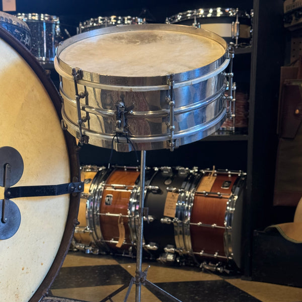 VINTAGE 1920s-30s Ludwig Trap Kit in Black Diamond Pearl with 5x14 Universal Snare Drum - 14x28, 5x14