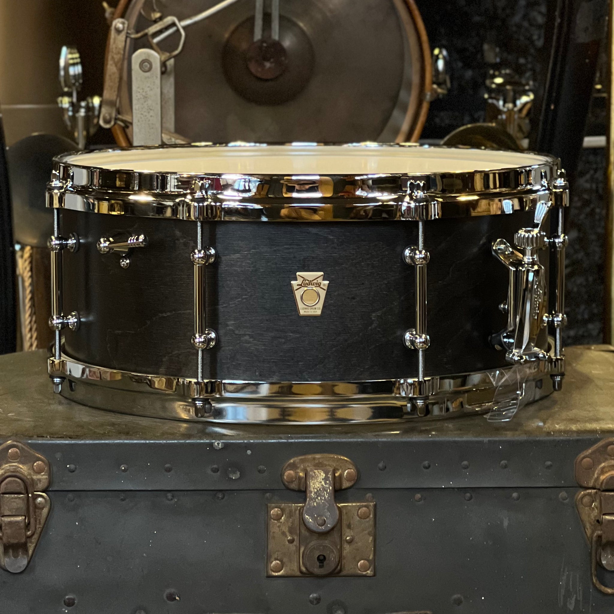 NEW Ludwig 5x14 Legacy Exotic Snare Drum in Satin Charcoal w/ Tube Lugs & Die Cast Hoops