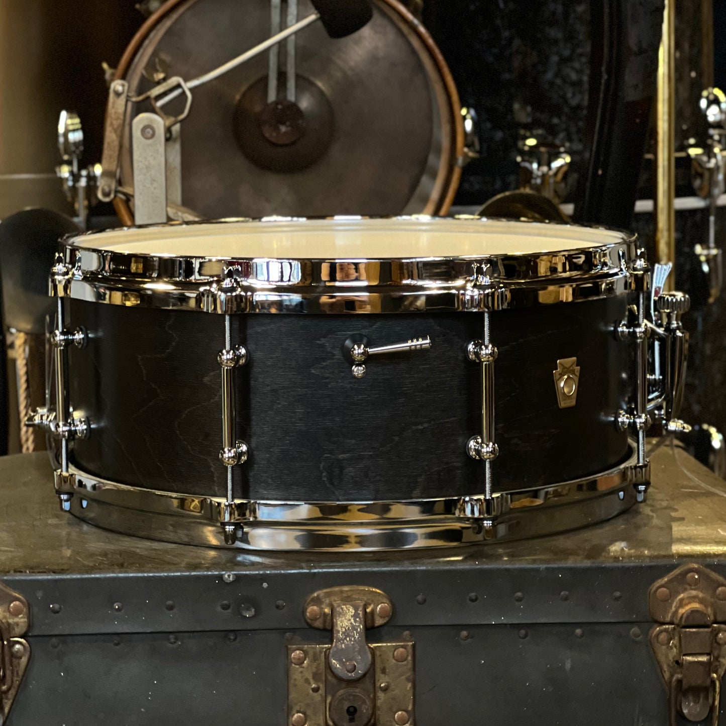 NEW Ludwig 5x14 Legacy Exotic Snare Drum in Satin Charcoal w/ Tube Lugs & Die Cast Hoops