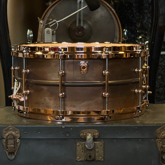 NEW Ludwig 6.5x14 Copper Phonic w/ Natural Patina and Copper Hardware