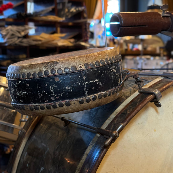 VINTAGE 1920s-30s Ludwig Trap Kit in Black Diamond Pearl with 5x14 Universal Snare Drum - 14x28, 5x14