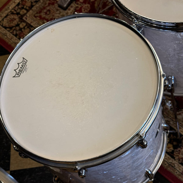 VINTAGE 1970's Slingerland 80n "Buddy Rich Outfit" In White Marine Pearl - 14x24, 9x13, 16x16, 16x16, 5x14