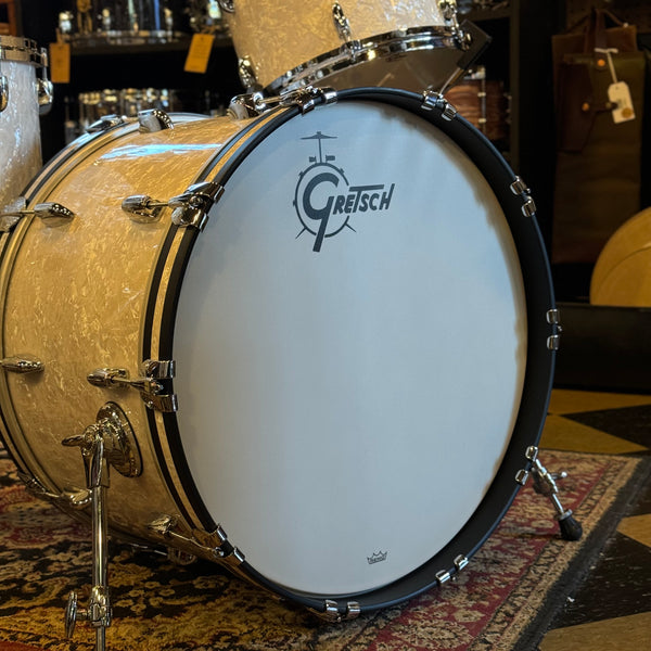 USED Gretsch USA Custom in White Marine Pearl - 14x22, 9x13, 16x16