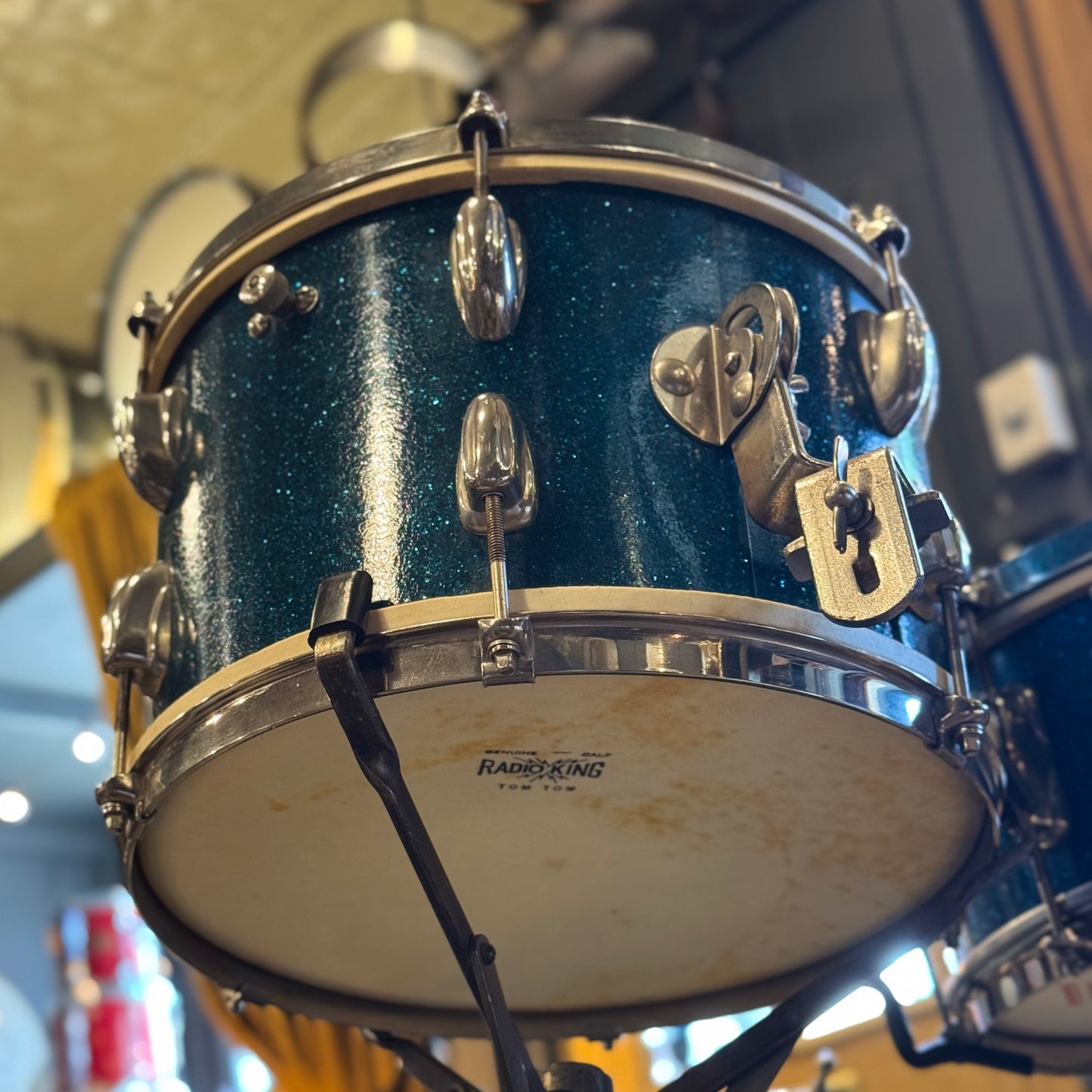 VINTAGE 1950's Slingerland JR Outfit in Blue Sparkle - 12x22, 8x12, 5.5x14