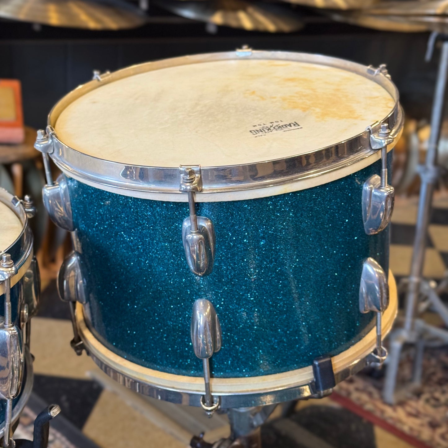 VINTAGE 1950's Slingerland JR Outfit in Blue Sparkle - 12x22, 8x12, 5.5x14