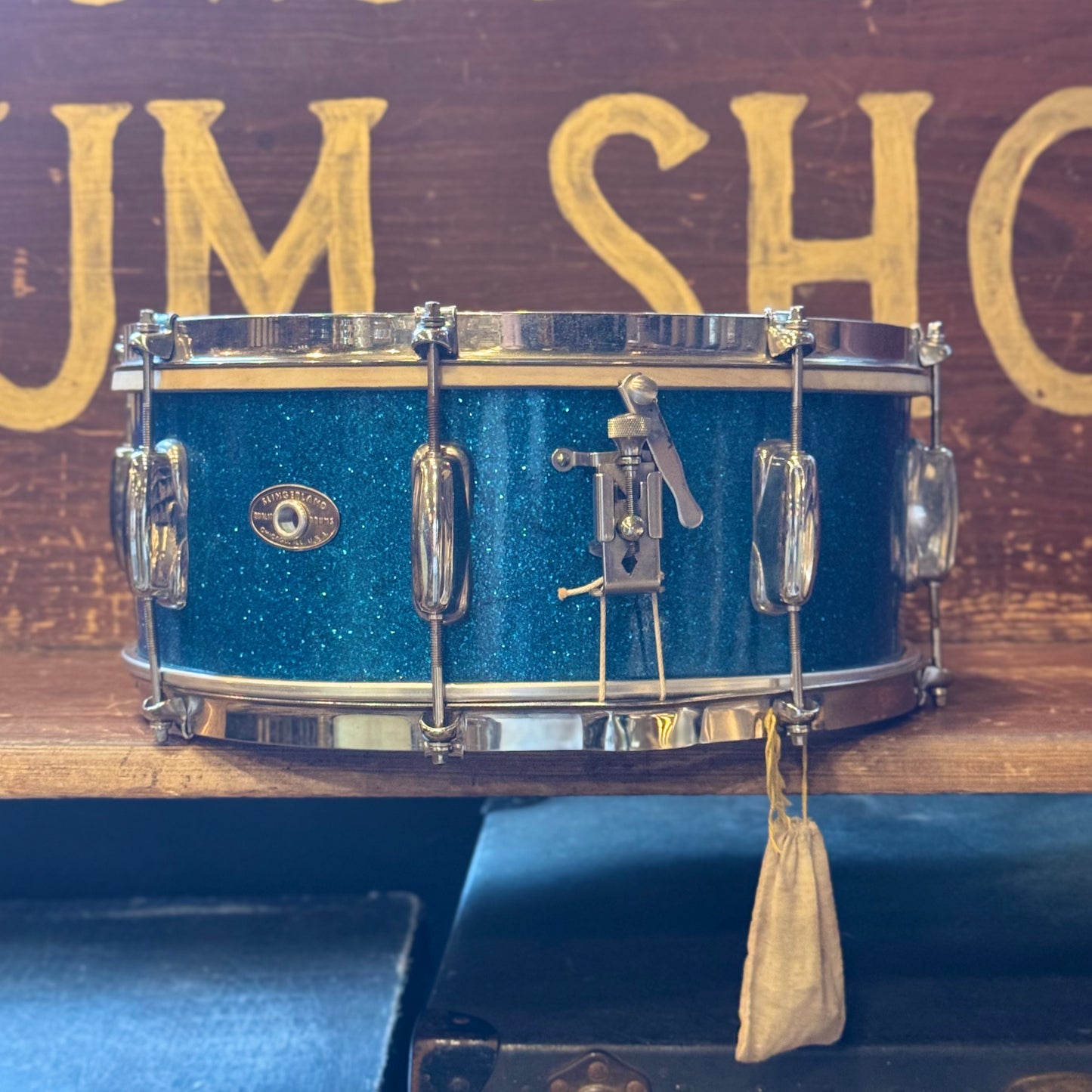 VINTAGE 1950's Slingerland JR Outfit in Blue Sparkle - 12x22, 8x12, 5.5x14