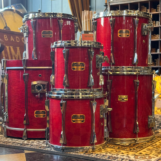 USED 1990's Tama Artstar Custom in Red Lacquer - 16x22, 10x10, 11x12, 12x13, 13x14, 16x16