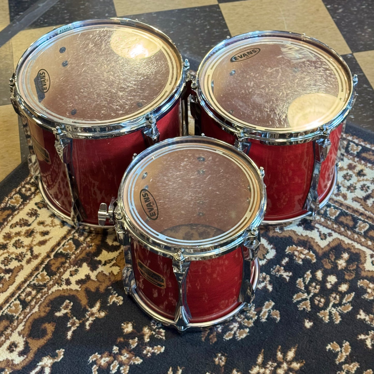 USED 1990's Tama Artstar Custom in Red Lacquer - 16x22, 10x10, 11x12, 12x13, 13x14, 16x16