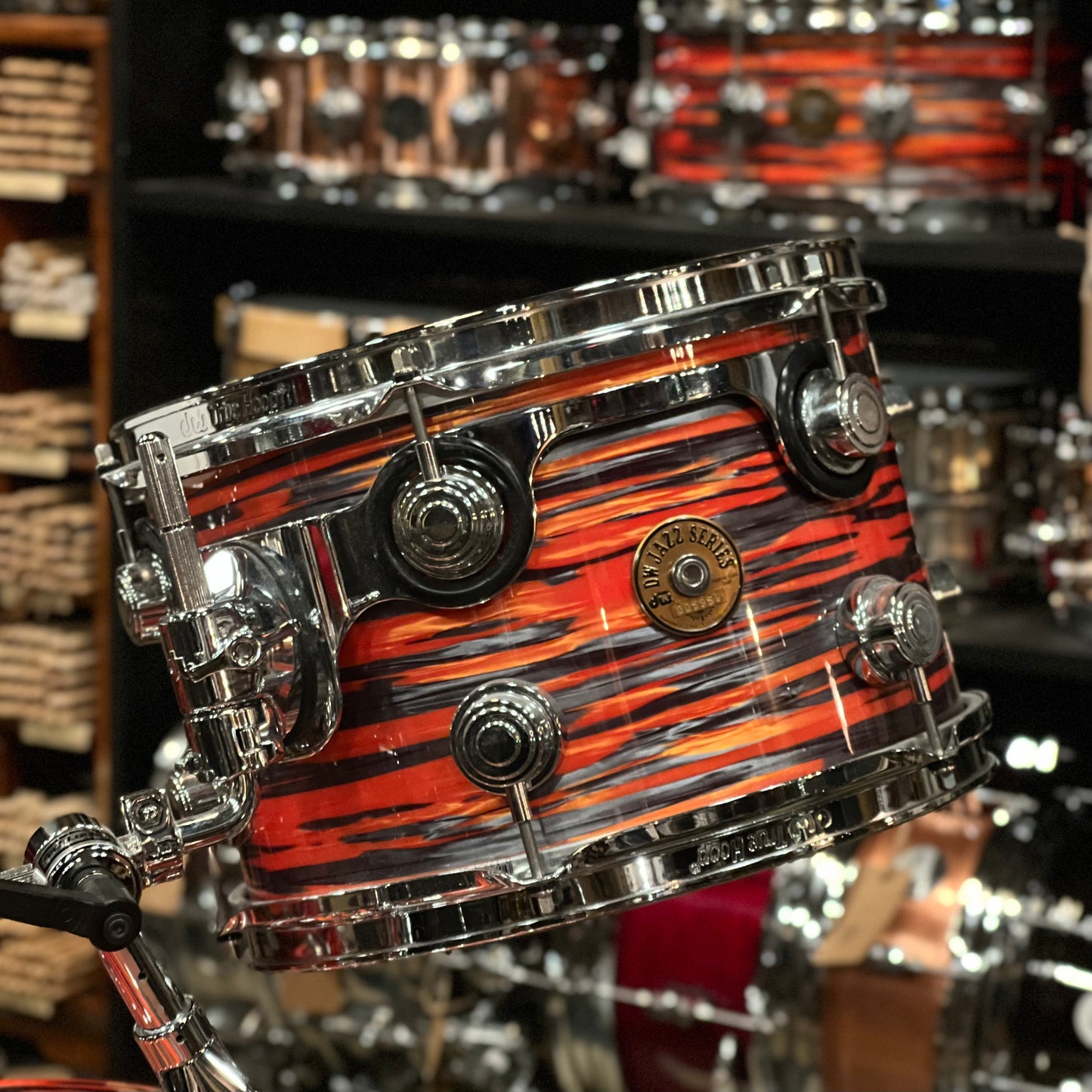 USED DW Collector's Jazz Series Maple/Gum Drum Set in Tiger Oyster - 16x20, 8x12, 16x16