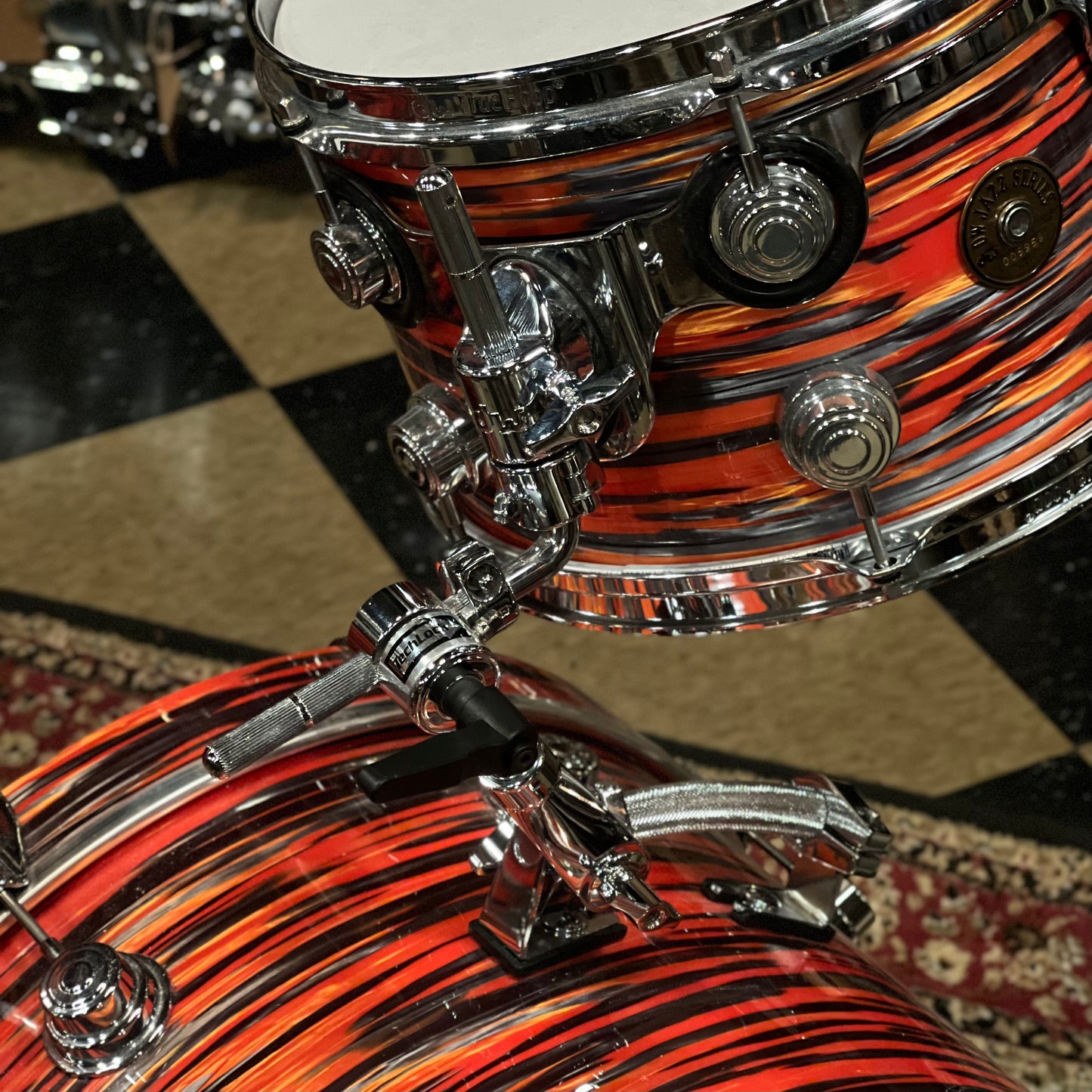 USED DW Collector's Jazz Series Maple/Gum Drum Set in Tiger Oyster - 16x20, 8x12, 16x16