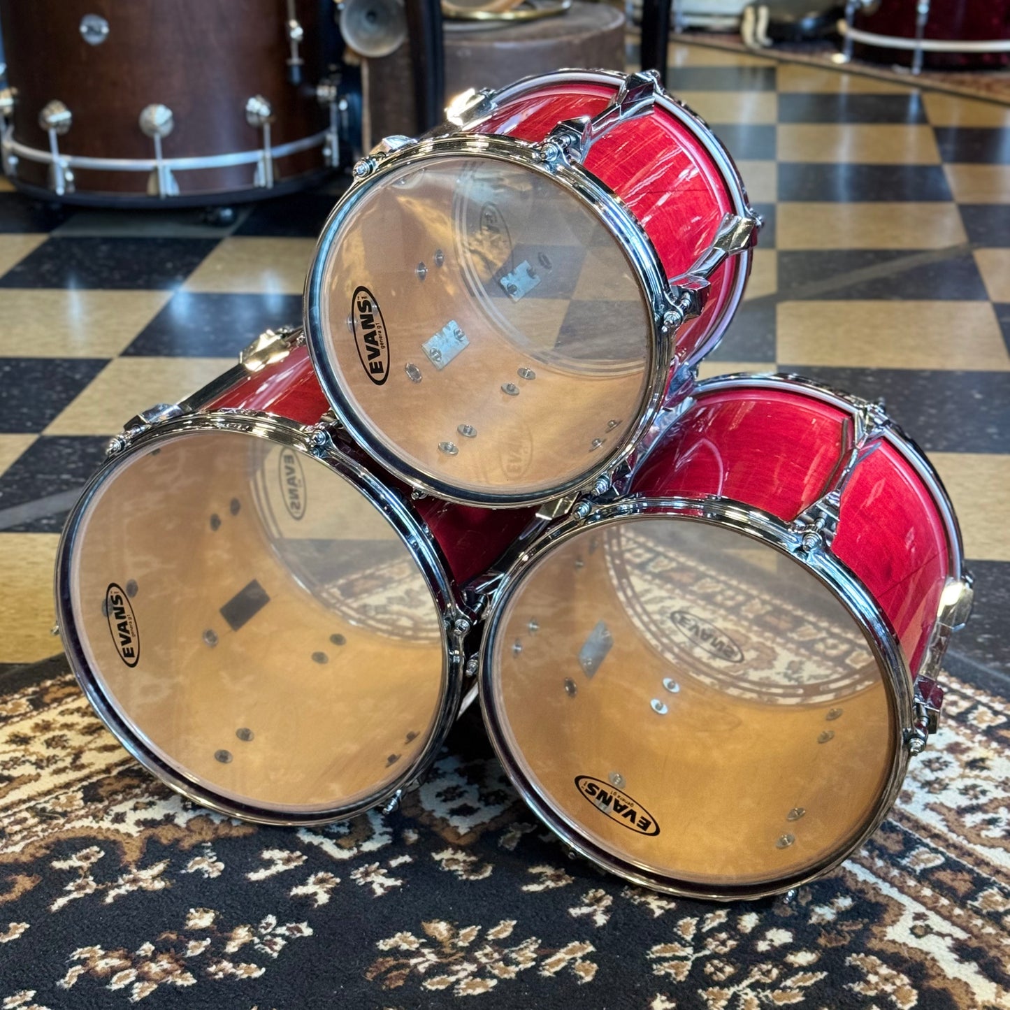 USED 1990's Tama Artstar Custom in Red Lacquer - 16x22, 10x10, 11x12, 12x13, 13x14, 16x16