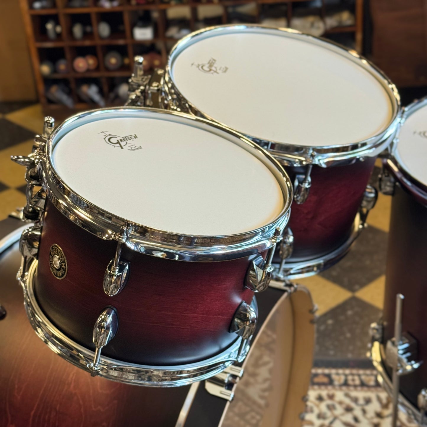NEW Gretsch Catalina Maple in Satin Deep Cherry Burst - 16x22, 7x10, 8x12, 16x16