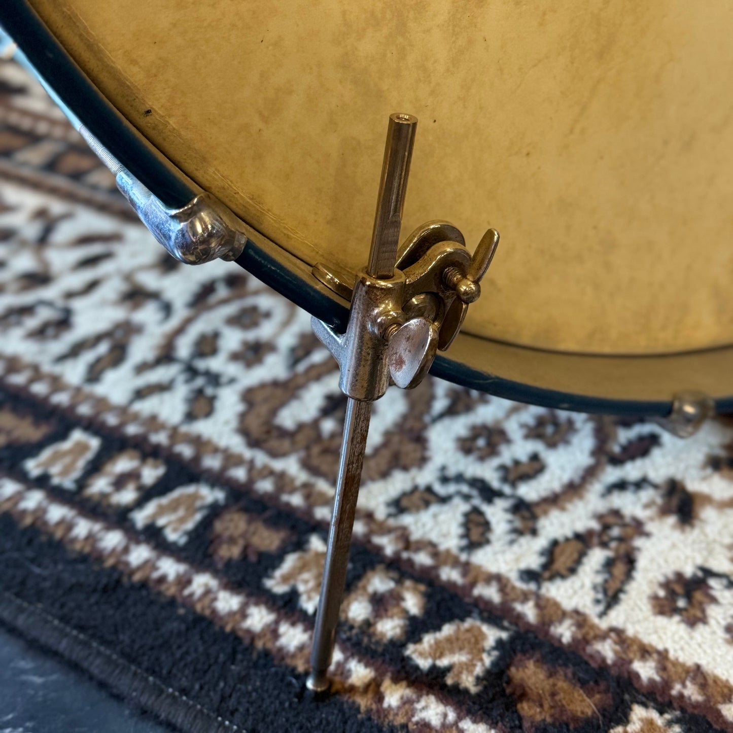 VINTAGE 1920's Leedy & Strupe Trap Kit in Silver & Blue Duco Pearl - 14x28, 9x13, 12x14, 5.5x14
