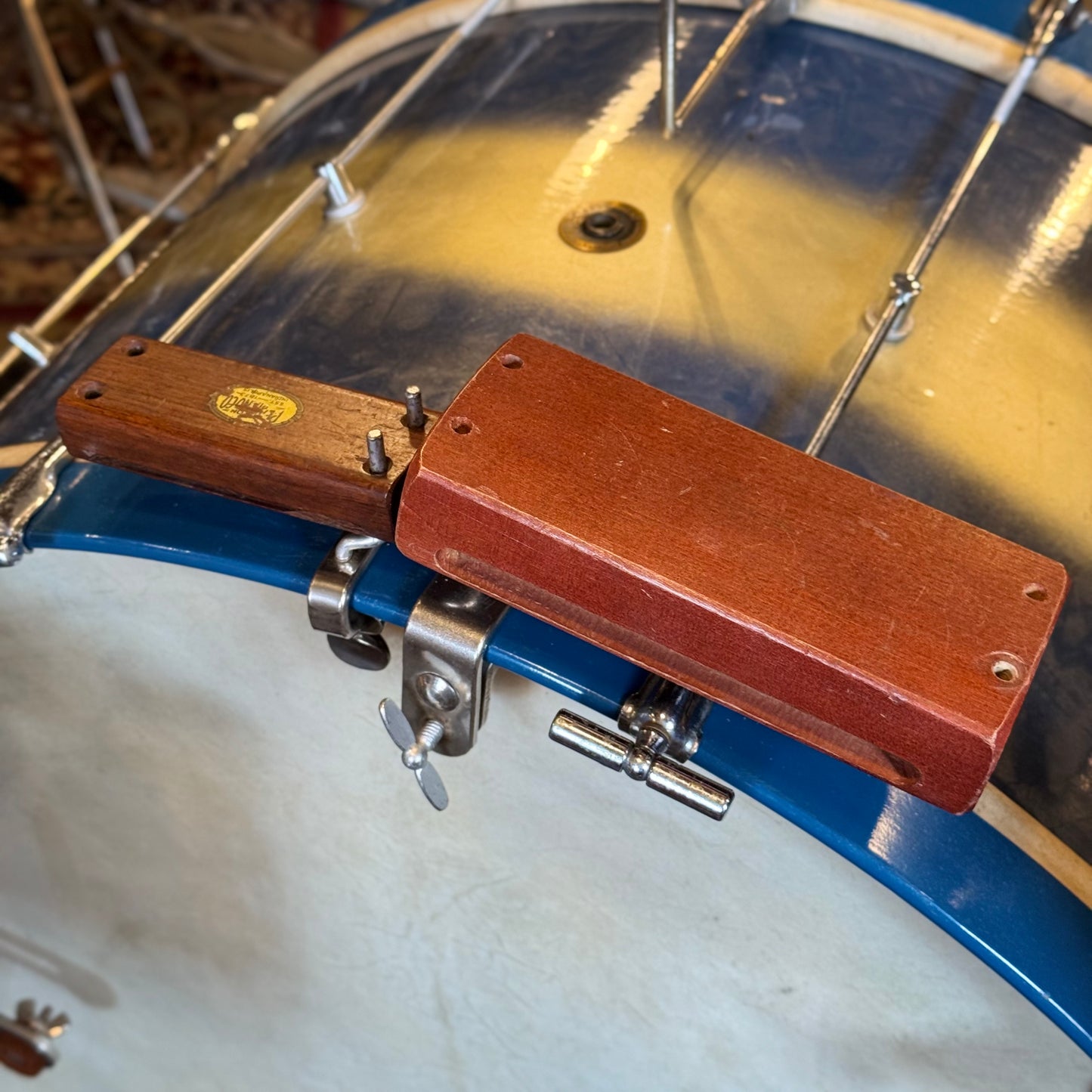 VINTAGE 1920's Leedy & Strupe Trap Kit in Silver & Blue Duco Pearl - 14x28, 9x13, 12x14, 5.5x14