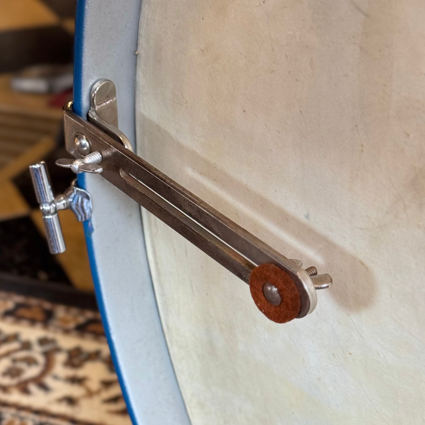 VINTAGE 1920's Leedy & Strupe Trap Kit in Silver & Blue Duco Pearl - 14x28, 9x13, 12x14, 5.5x14
