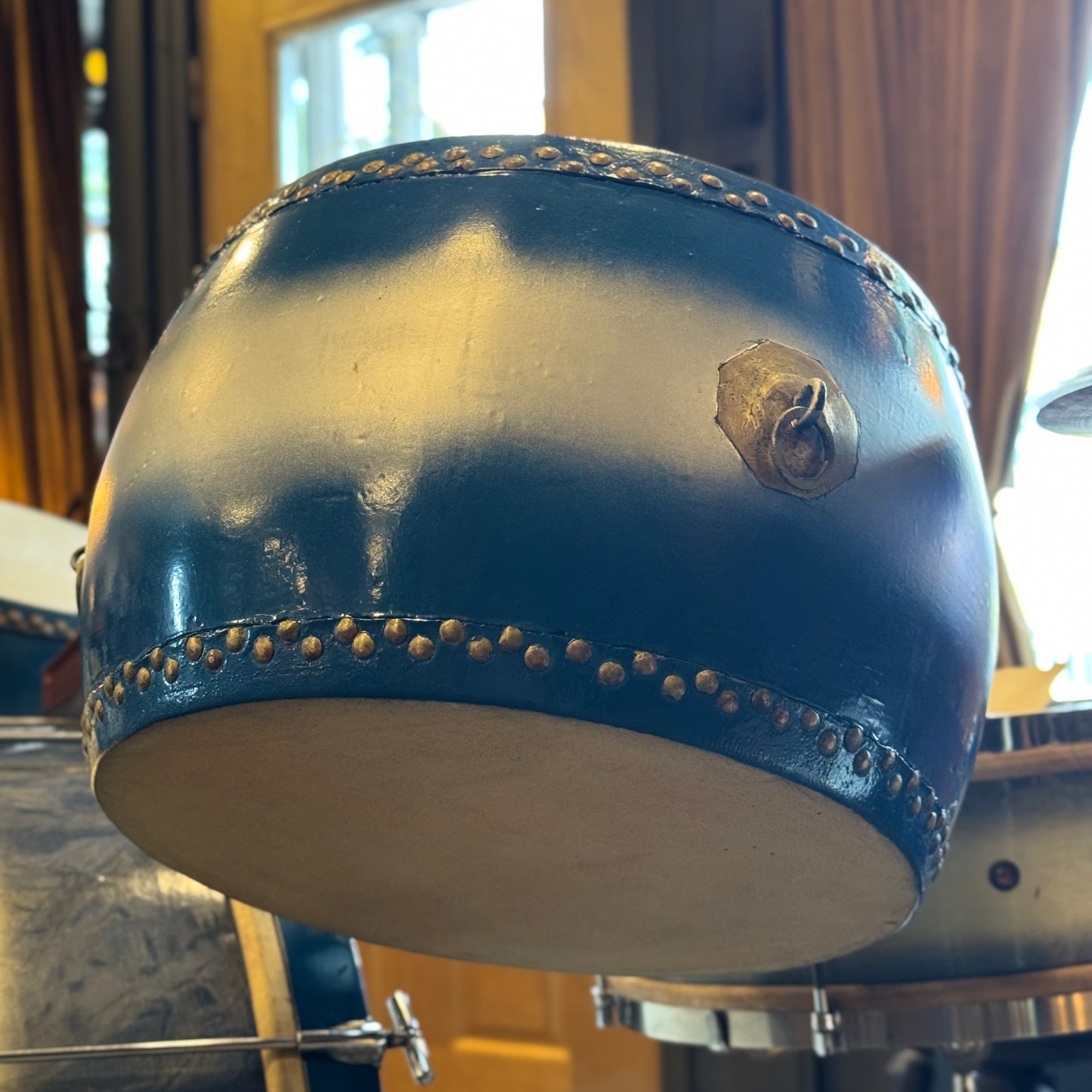 VINTAGE 1920's Leedy & Strupe Trap Kit in Silver & Blue Duco Pearl - 14x28, 9x13, 12x14, 5.5x14